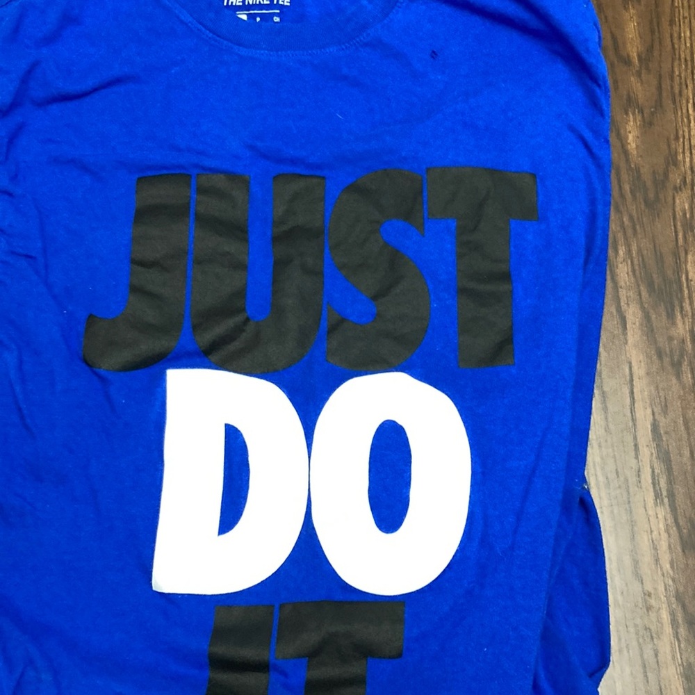 Nike Royal Blue Tee with Black and White Print